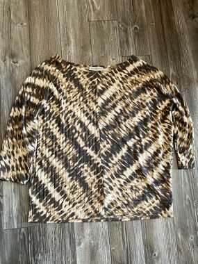 🌸 Hamilton Animal-Print Top in Brown and Black